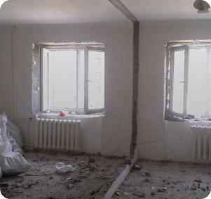 Демонтаж квартиры 84 м2  (Пол, стены, потолок)